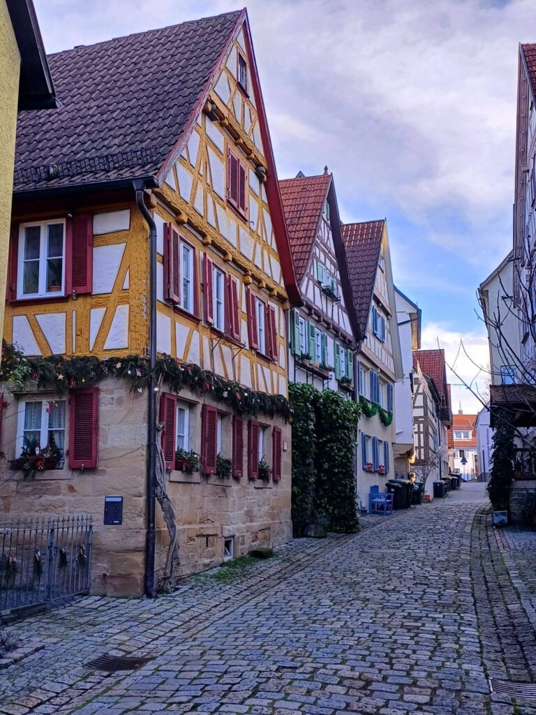 Mittlere Holdergasse, Fachwerkhäuser, Marbach, Altstadt