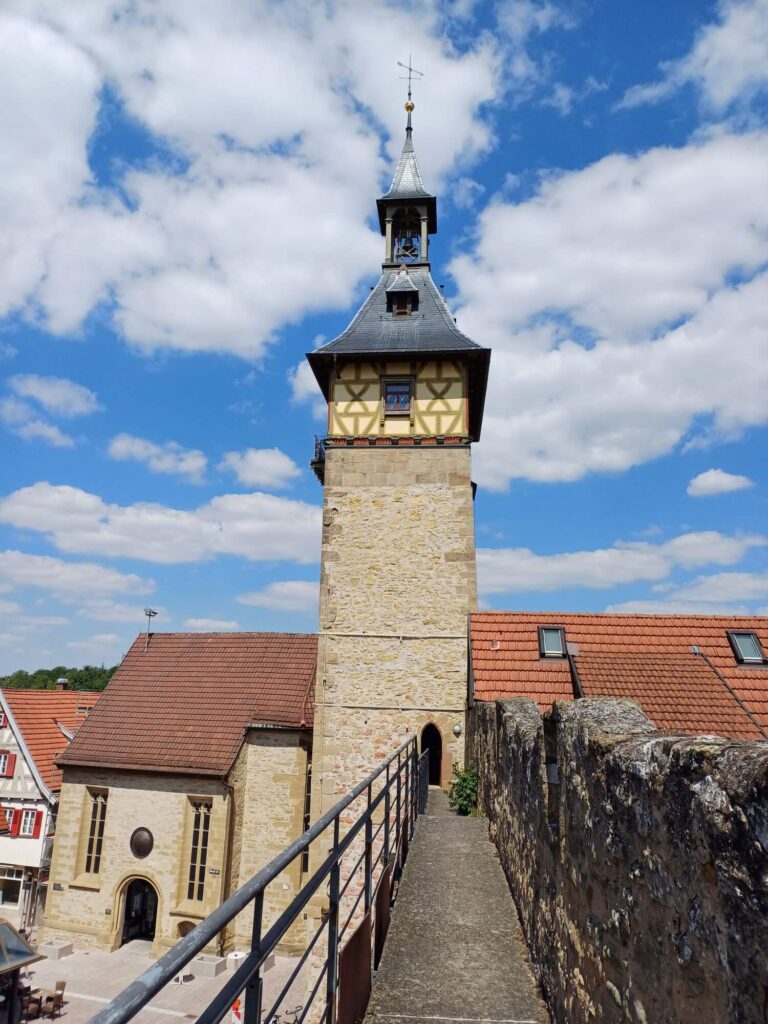 Stadtmauer, Marbach, Altstadt, Oberer Torturm