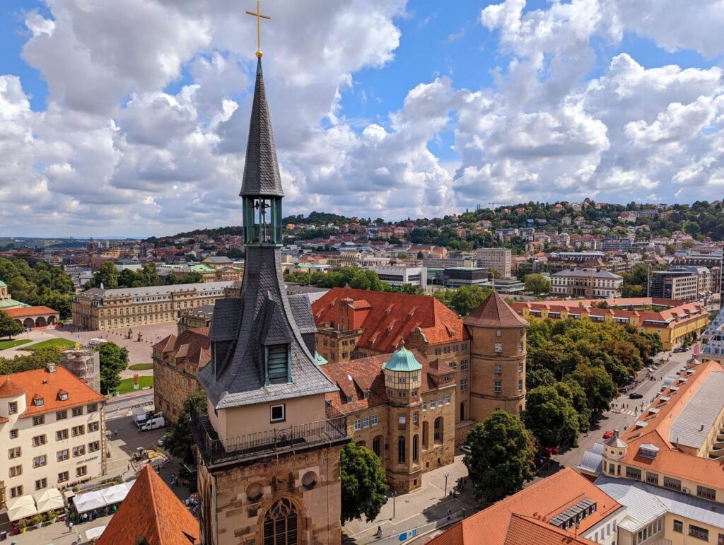Westturm, Stuttgart, Stiftskirche, Altes Schloss, Neues Schloss, Schlossplatz