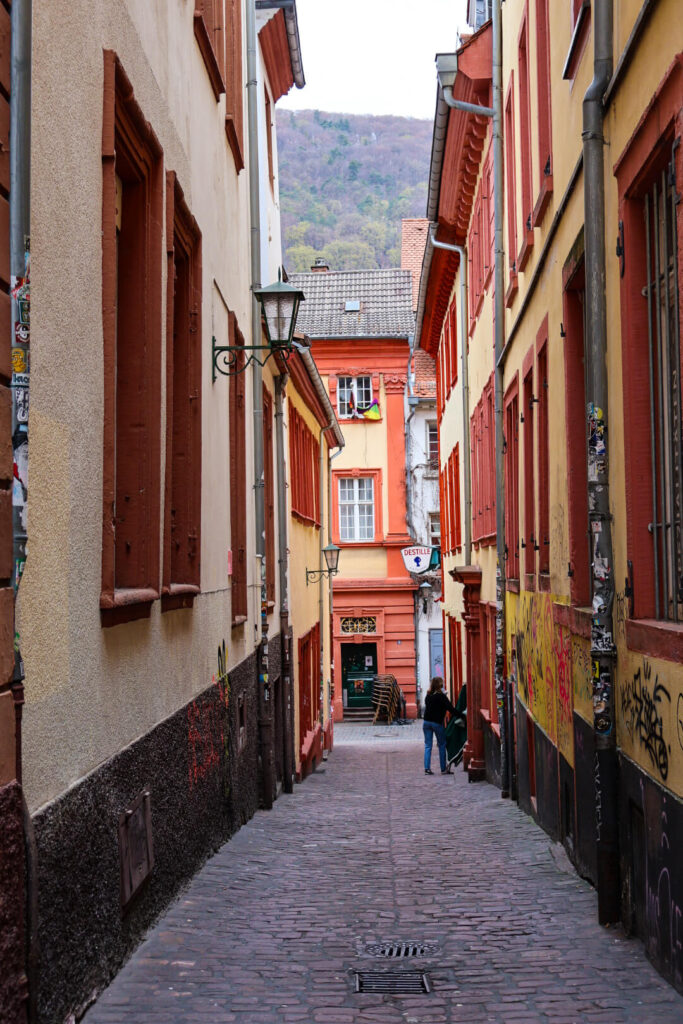 Heidelberg, Gasse, Laterne