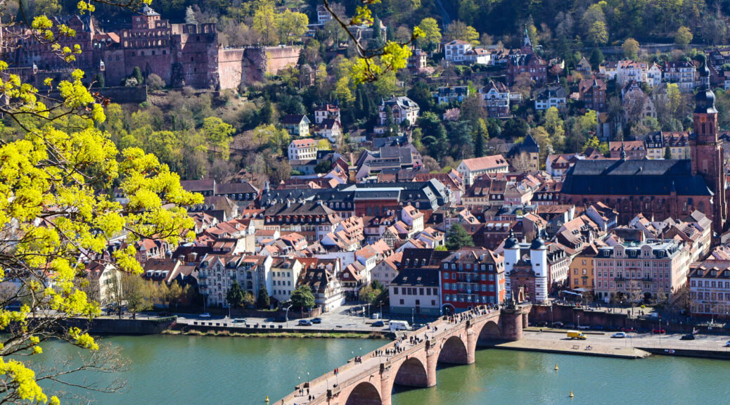 Heidelberg, Altstadt, Alte Brücke, Schloss